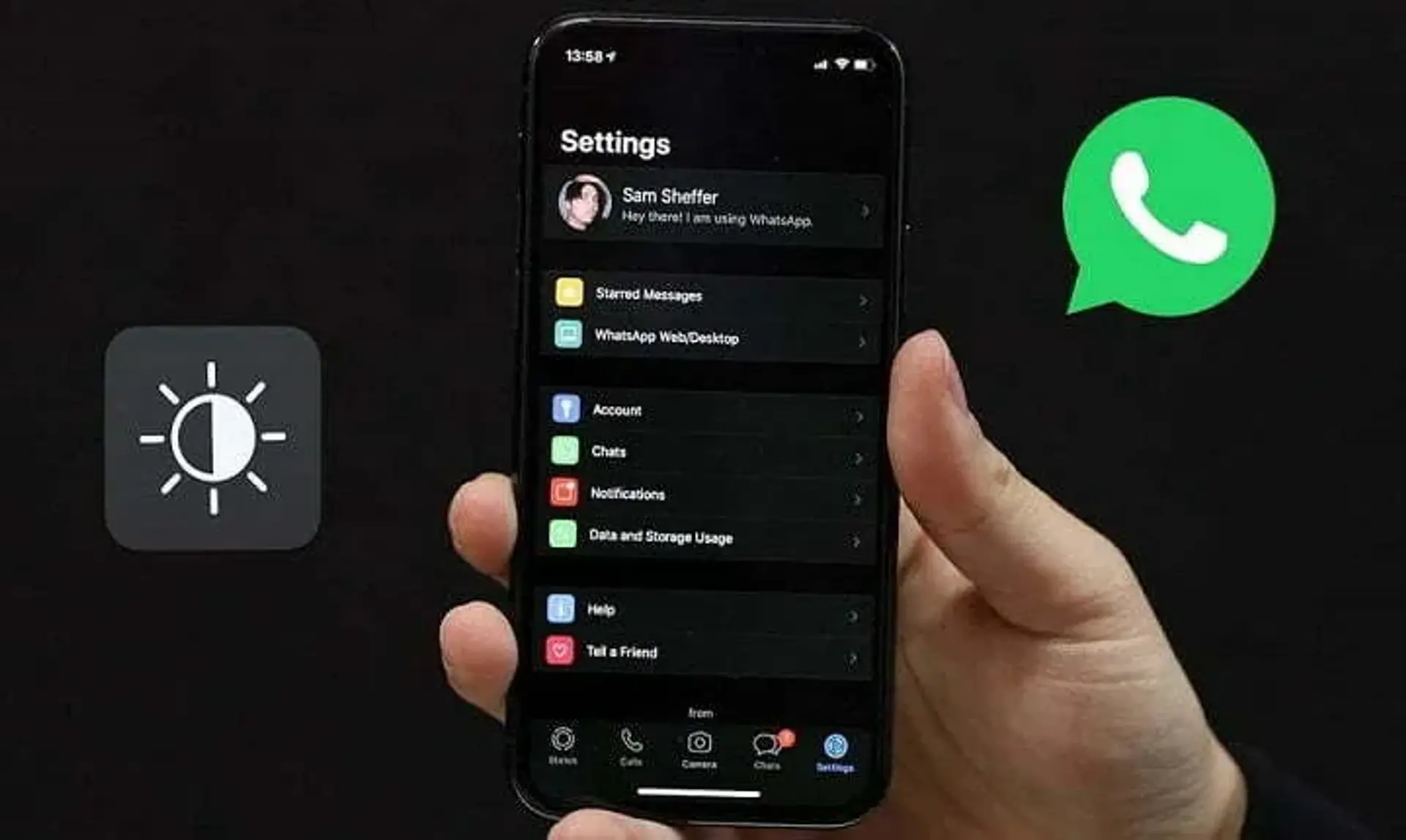 اضافه شدن Night Mode (حالت شب) به WhatsApp