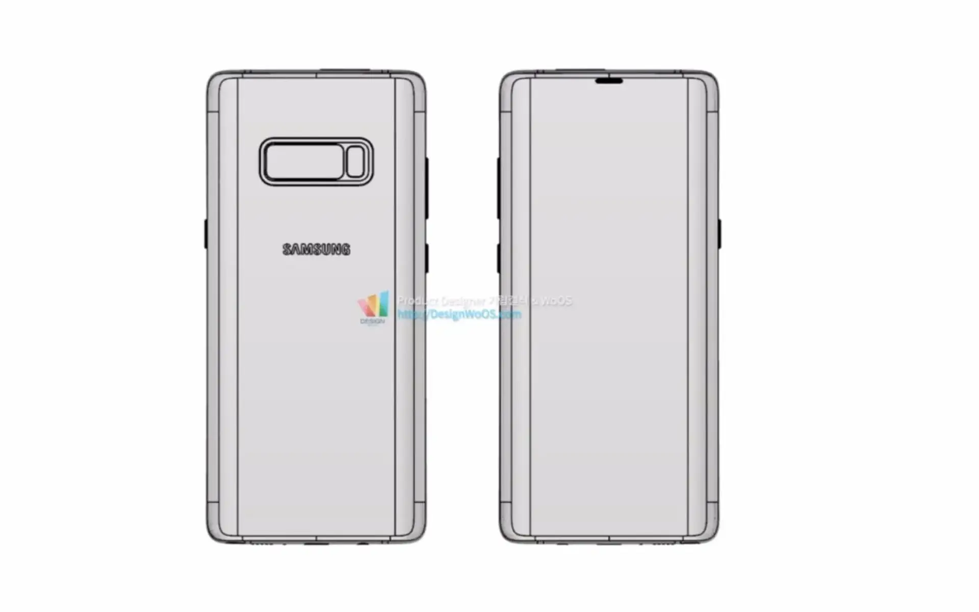 طراحی آشنای الگوهای منتشر شده از Galaxy Note 8 سامسونگ