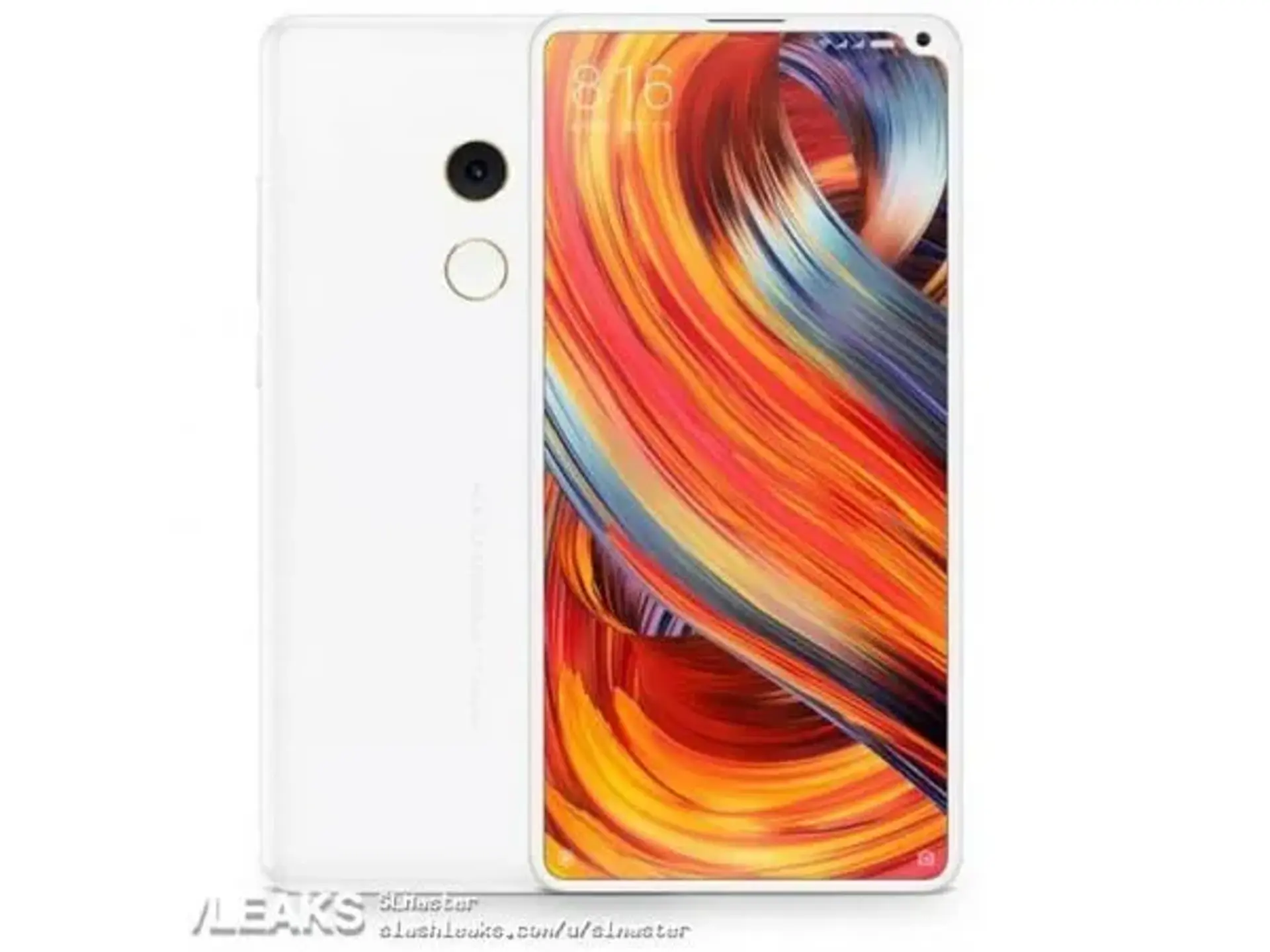 تصویری لو رفته از طراحی تمام صفحه و بی‌نظیر شیائومی Mi Mix 2s