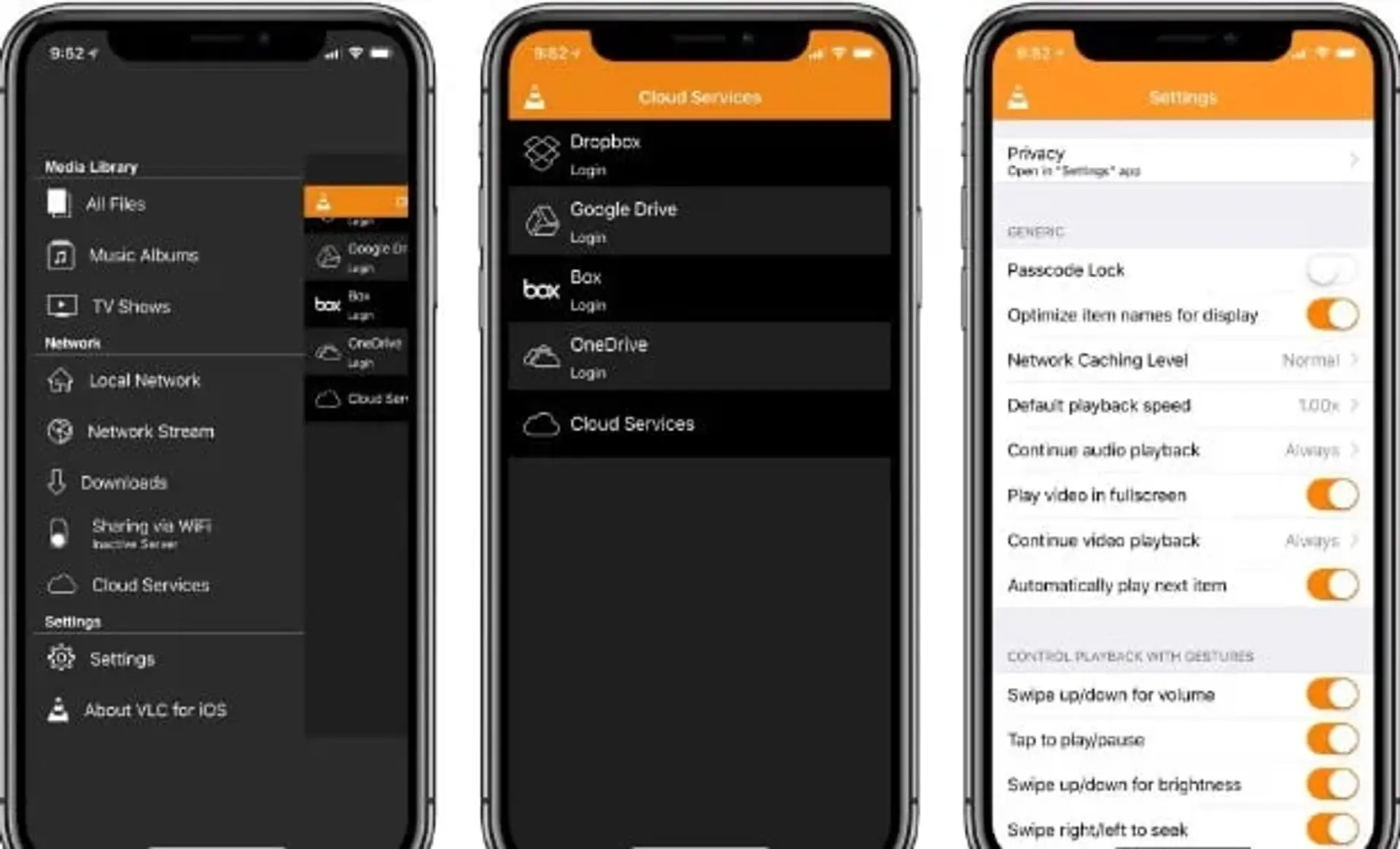 نسخه iOS اپلیکیشن  VLC از صفحه نمایش آیفون 10 پشتیبانی می کند