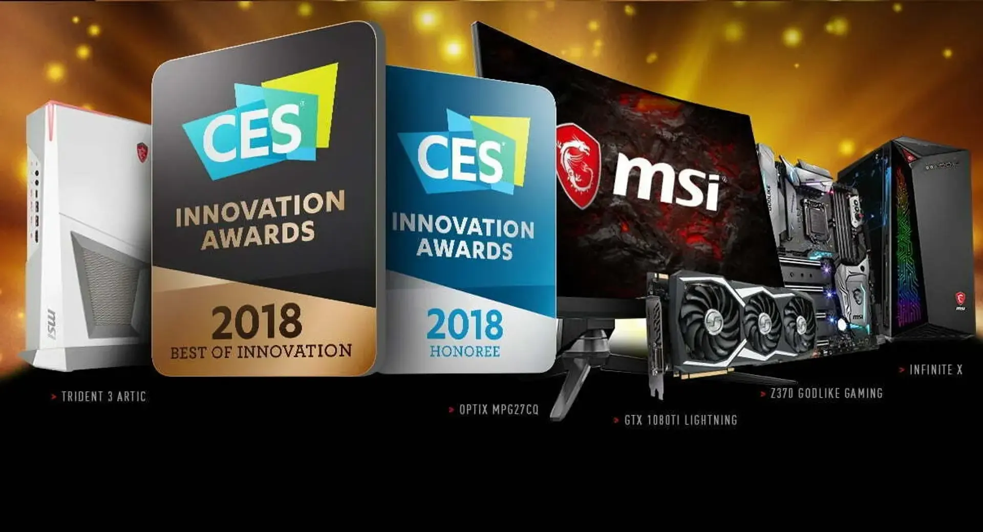 مانیتورهای منحنی و محصولات گیمینگ MSi در نمایشگاه CES 2018