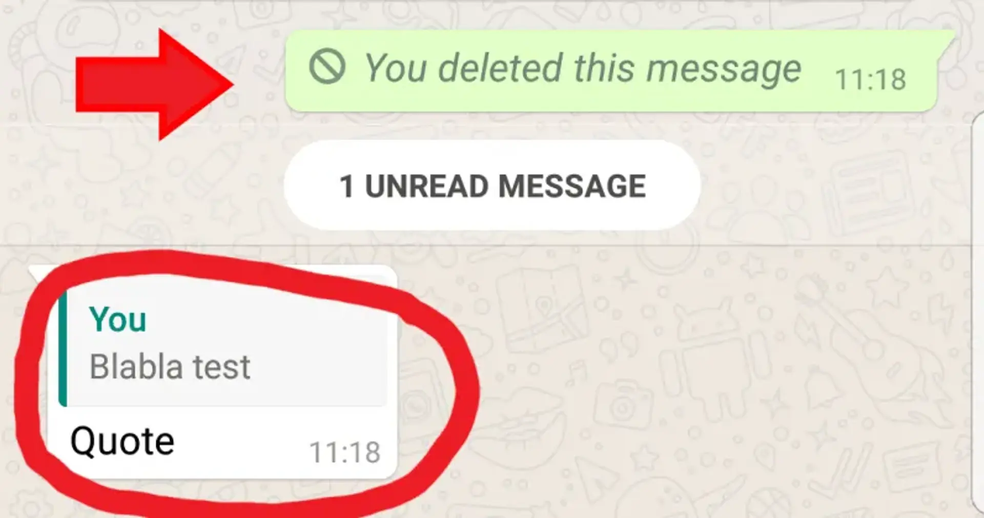 پیام‌های نقل قول شده در واتس اپ قابل حذف شدن نیستند