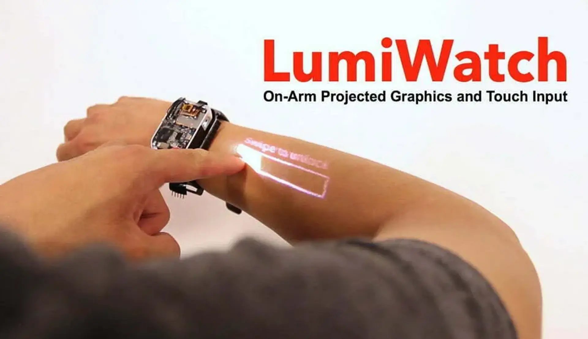 لومی واچ (LumiWatch)‌ دست شما را به یک صفحه نمایش لمسی تبدیل می‌کند