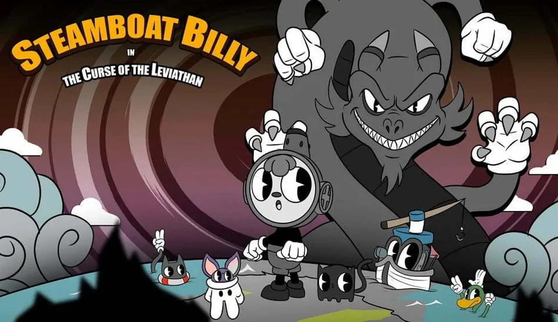 نمایش Steamboat Billy The Curse of the Leviathan با تم کارتون‌های کلاسیک