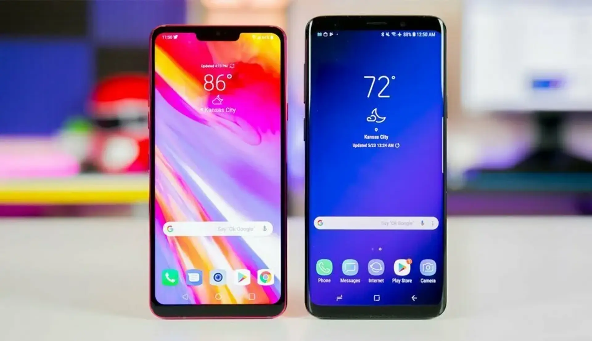 مقایسه سامسونگ گلکسی S9 پلاس و ال‌ جی G7 ThinQ
