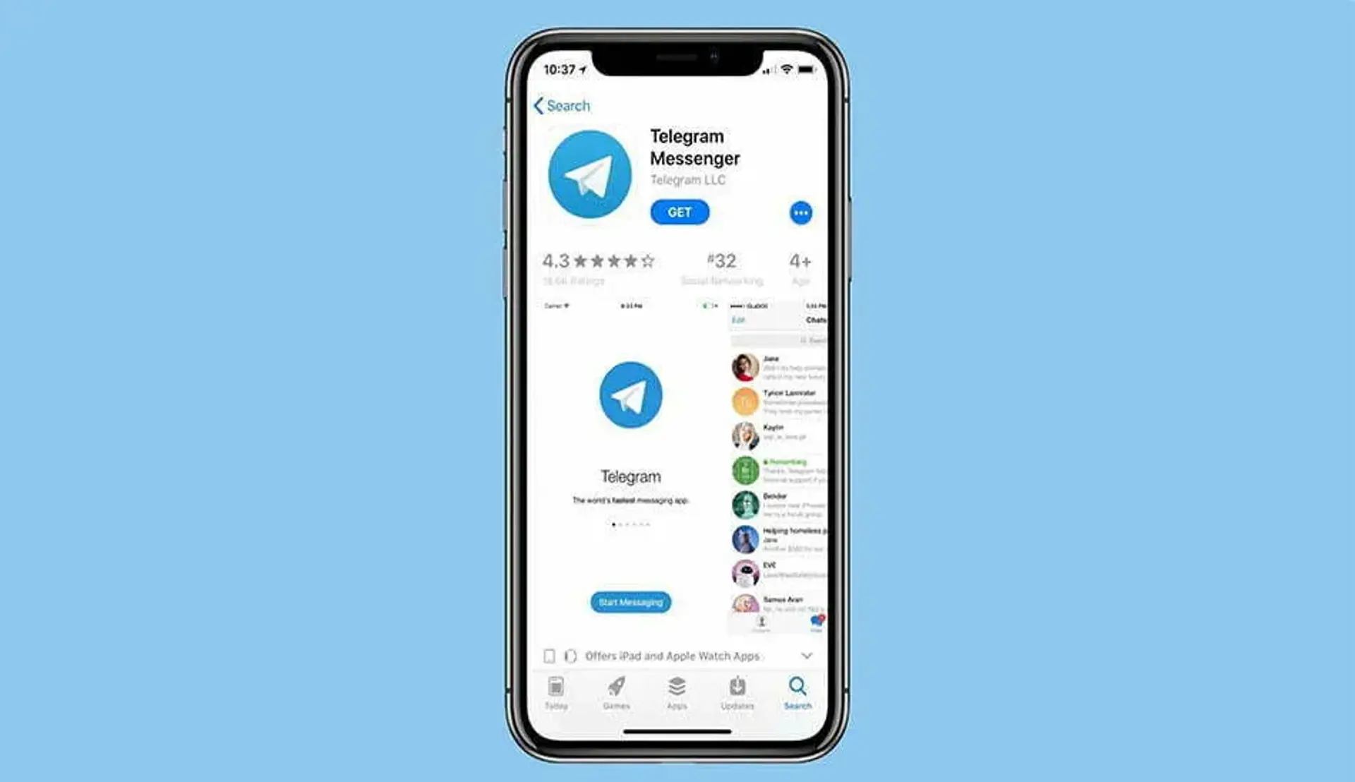 نسخه جدید تلگرام برای iOS با سرعت بیشتر و مصرف کمتر باتری عرضه می‌ شود