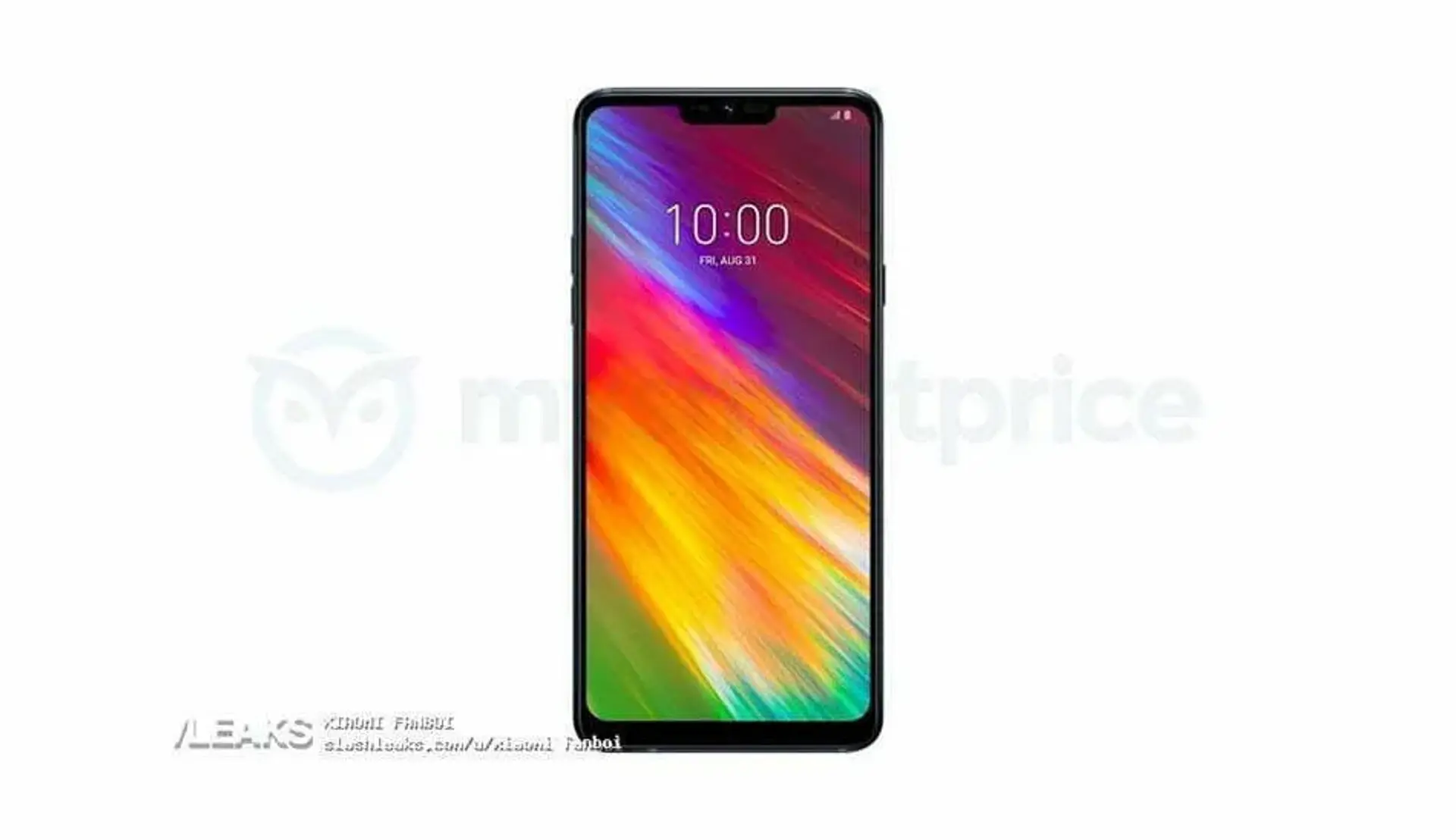 این تصویر گوشی ال جی کیو 9 را از جلو نشان می دهد