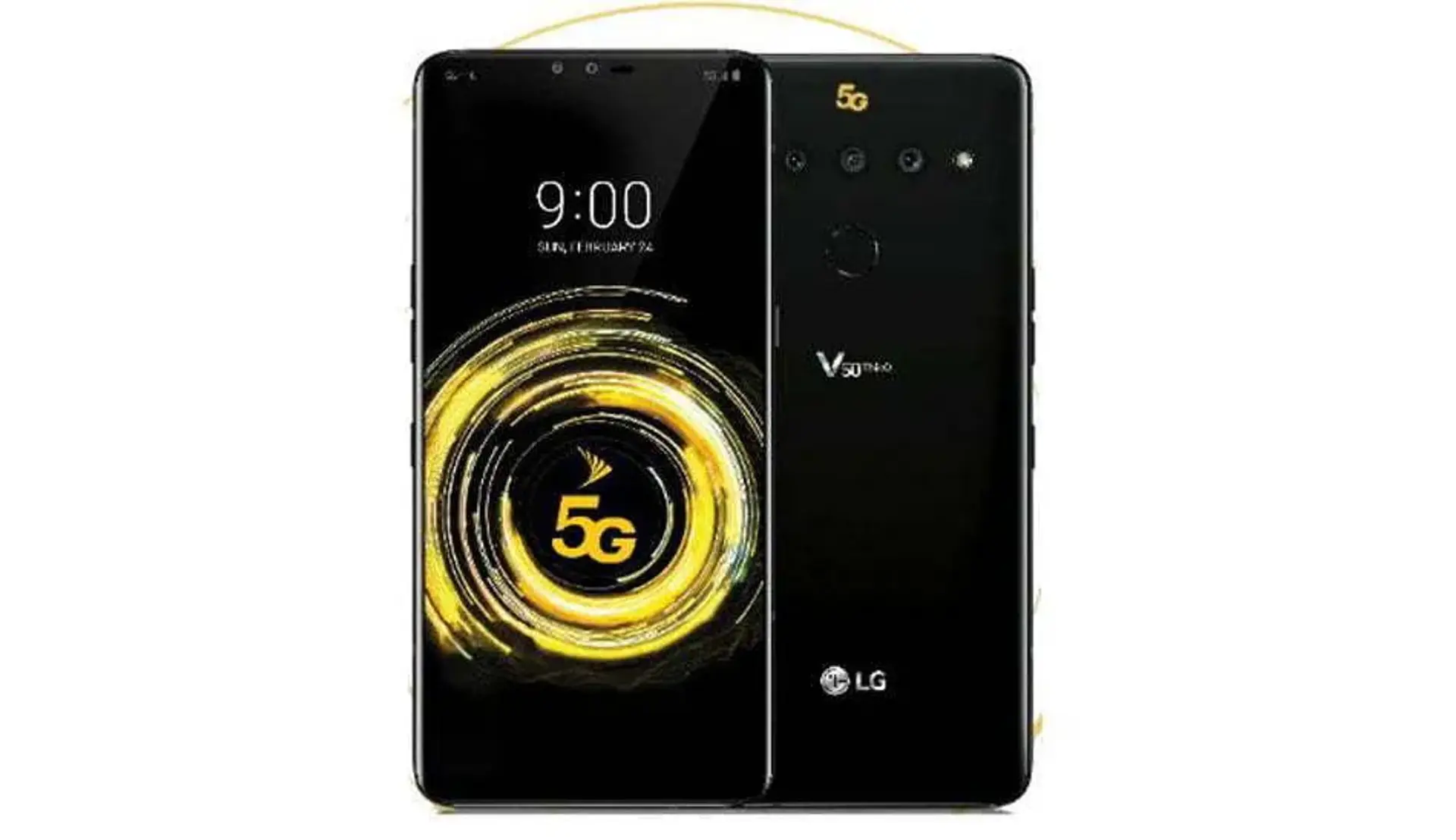 تصویر ال جی وی 50 تین کیو 5G با یک ناچ بزرگ و حسگر اثر انگشت پشتی لو رفت