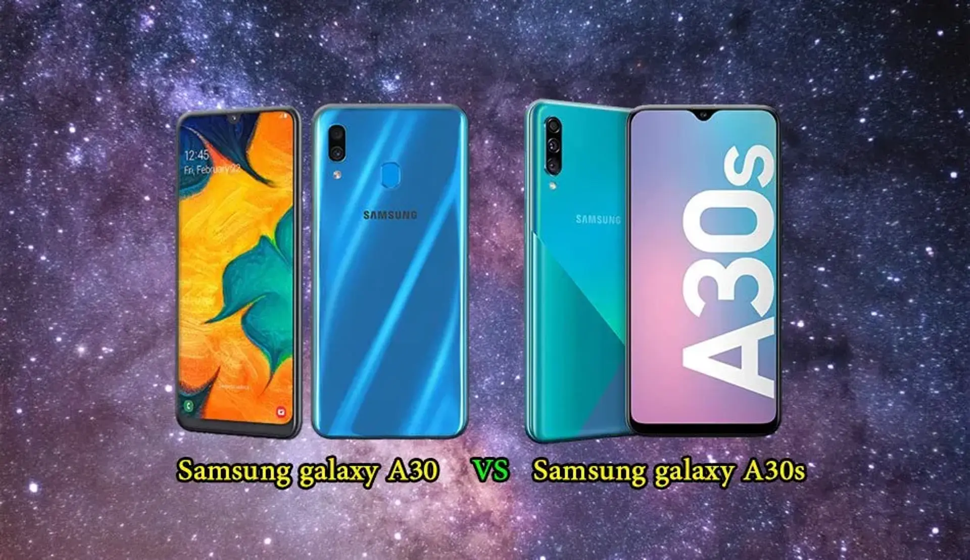 مقایسه گوشی سامسونگ گلکسی A30 و A30s