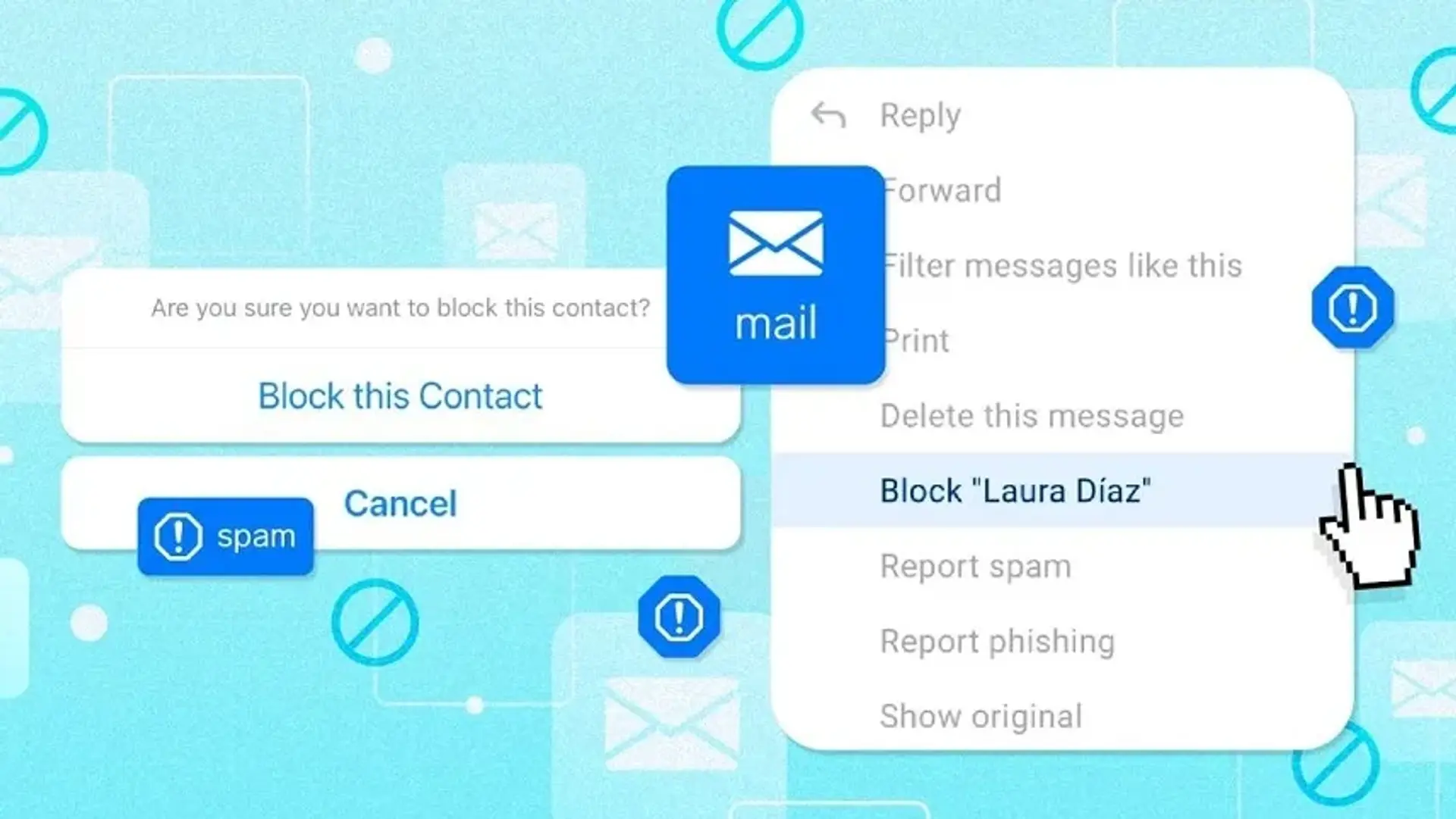 آموزش تصویری بلاک كردن ايميل در جيميل، یاهو و Outlook
