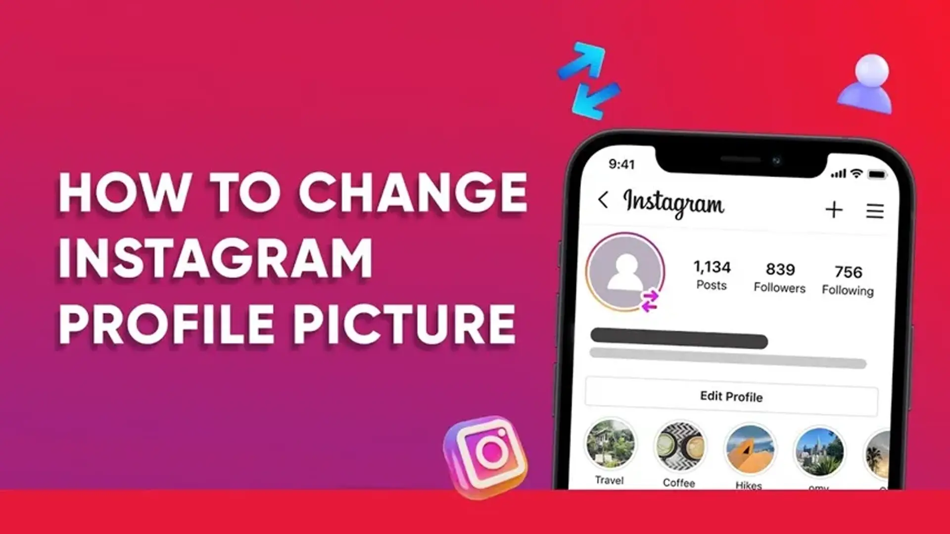 آموزش گذاشتن و تغییر دادن عکس پروفایل اینستاگرام