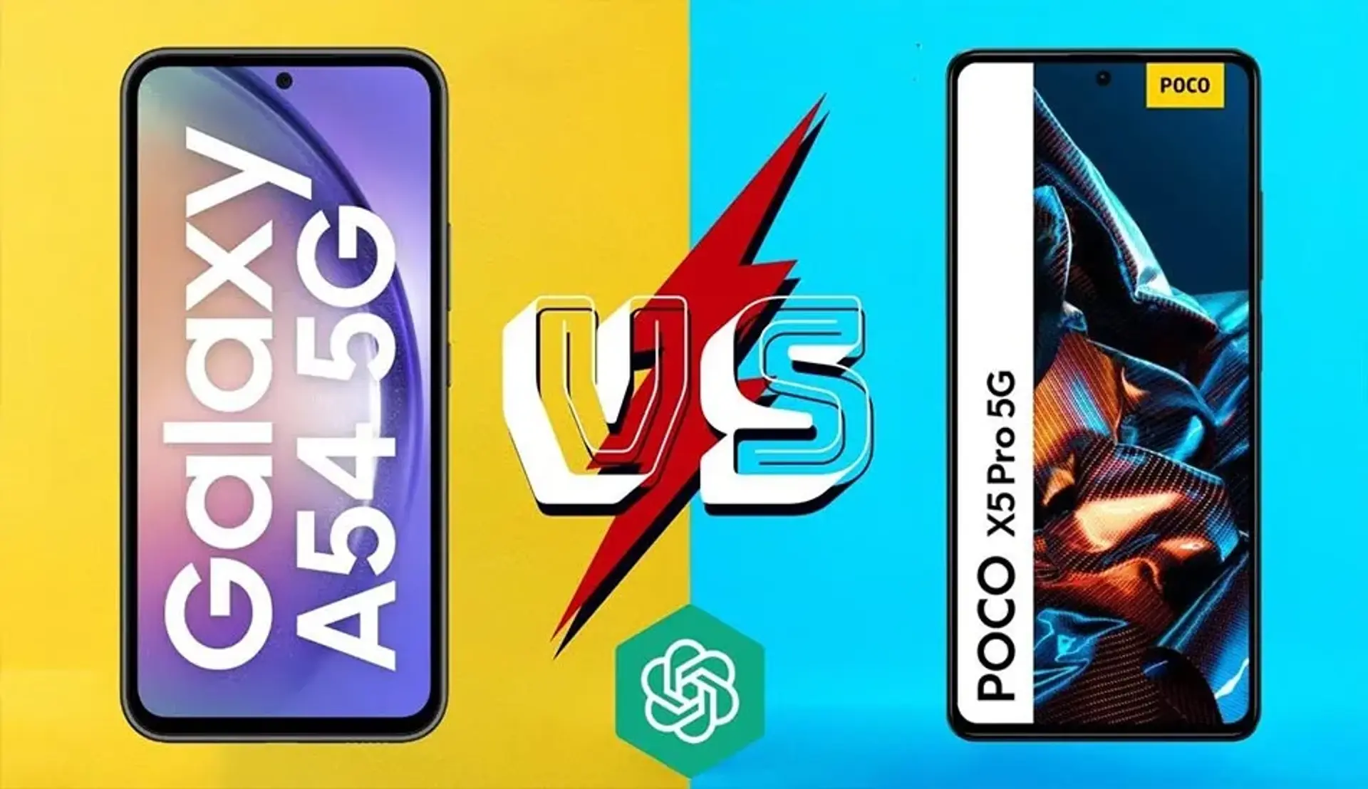 مقایسه گوشی A54 با Poco X5 Pro از زوایای مختلف