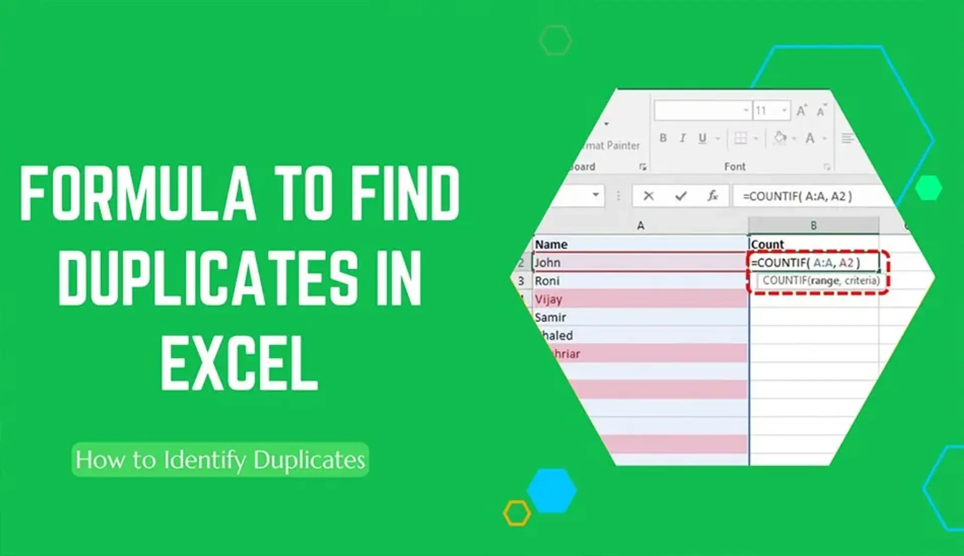 آموزش شناسایی و حذف داده های تکراری در اکسل Excel