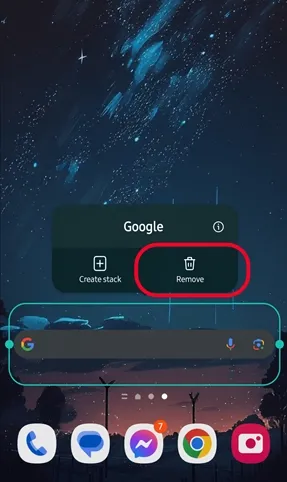 حذف ویجت جستجوی گوگل اندروید