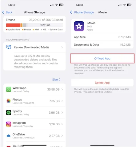 نحوه offload کردن برنامه در آیفون