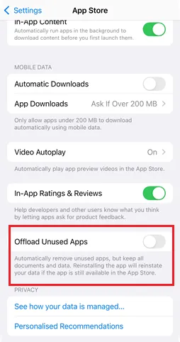 نحوه offload کردن برنامه ها به صورت خودکار در آیفون
