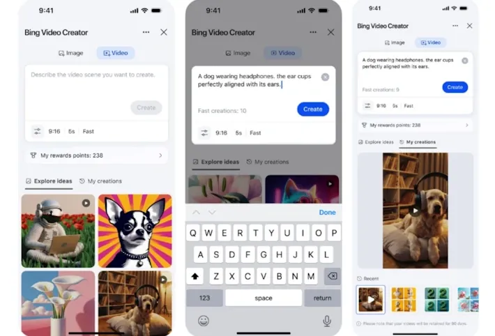 ساخت ویدیوی هوش مصنوعی Bing Video Creator