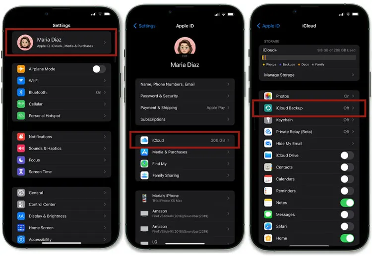 مرحله اول - تهیه نسخه پشتیبان(Backup) از اطلاعات آیفون