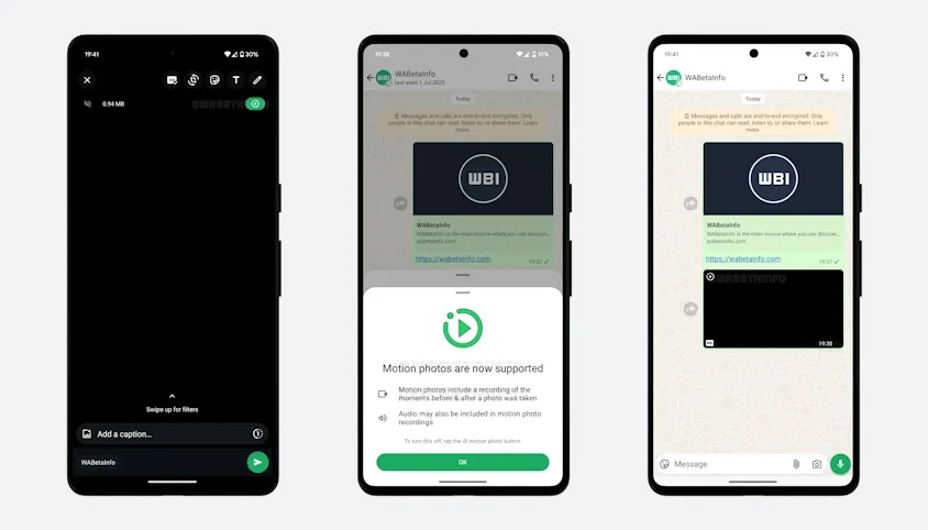 اضافه شدن قابلیت ارسال عکس‌های متحرک به واتساپ اندروید