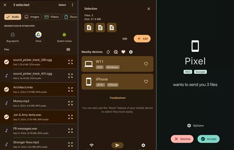 انتقال فایل از اندروید به آیفون با برنامه LocalSend