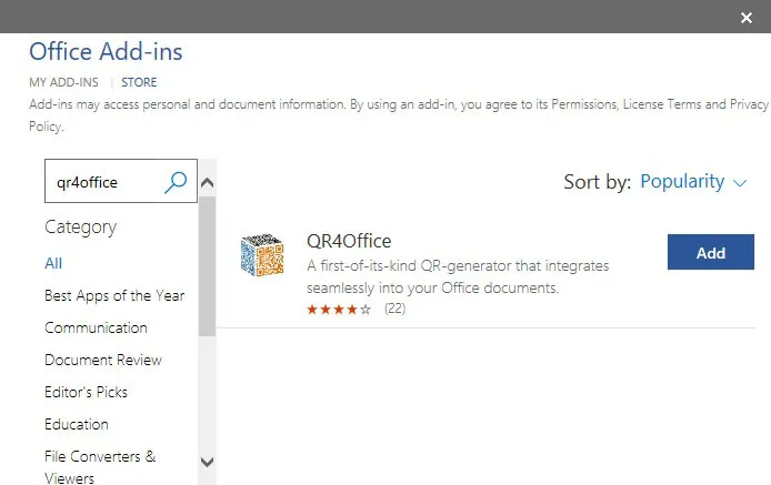 افزونه QR4Office