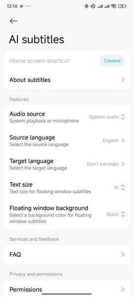 قابلیت AI Subtitles برای سیستم عامل HyperOS 3
