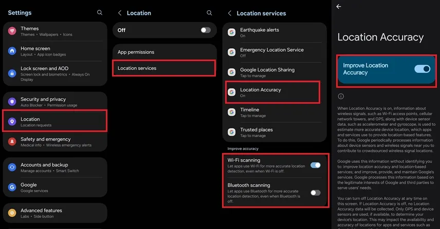 2. دقت موقعیت مکانی من پایین است، چه کار کنم؟
