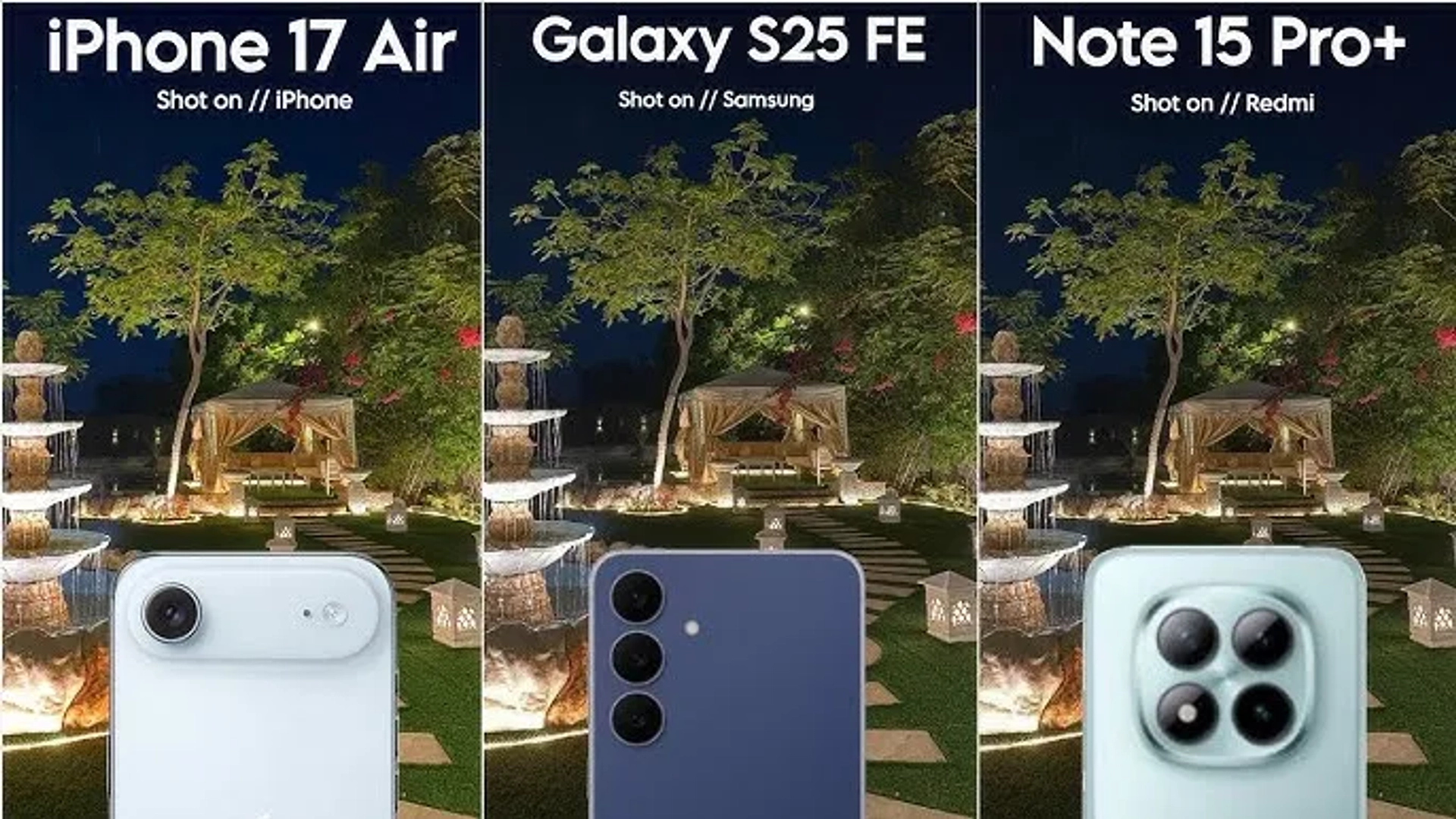 سه‌گانه نفس‌گیر: iPhone 17 Air در برابر Galaxy S25 FE و Redmi Note 15 Pro Plus