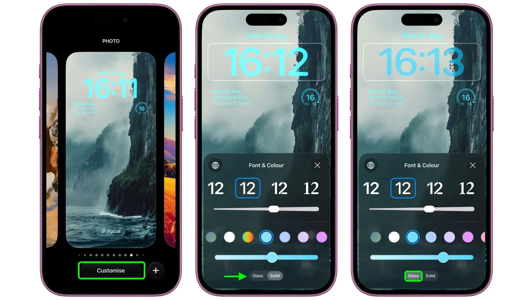نحوه فعال‌سازی ساعت Liquid Glass در آیفون و iOS 26