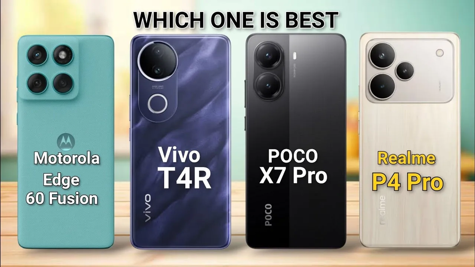 نبرد جذاب میان میان‌رده‌ها: Motorola Edge 60 Fusion، Vivo T4R، POCO X7 Pro و Realme P4 Pro 5G