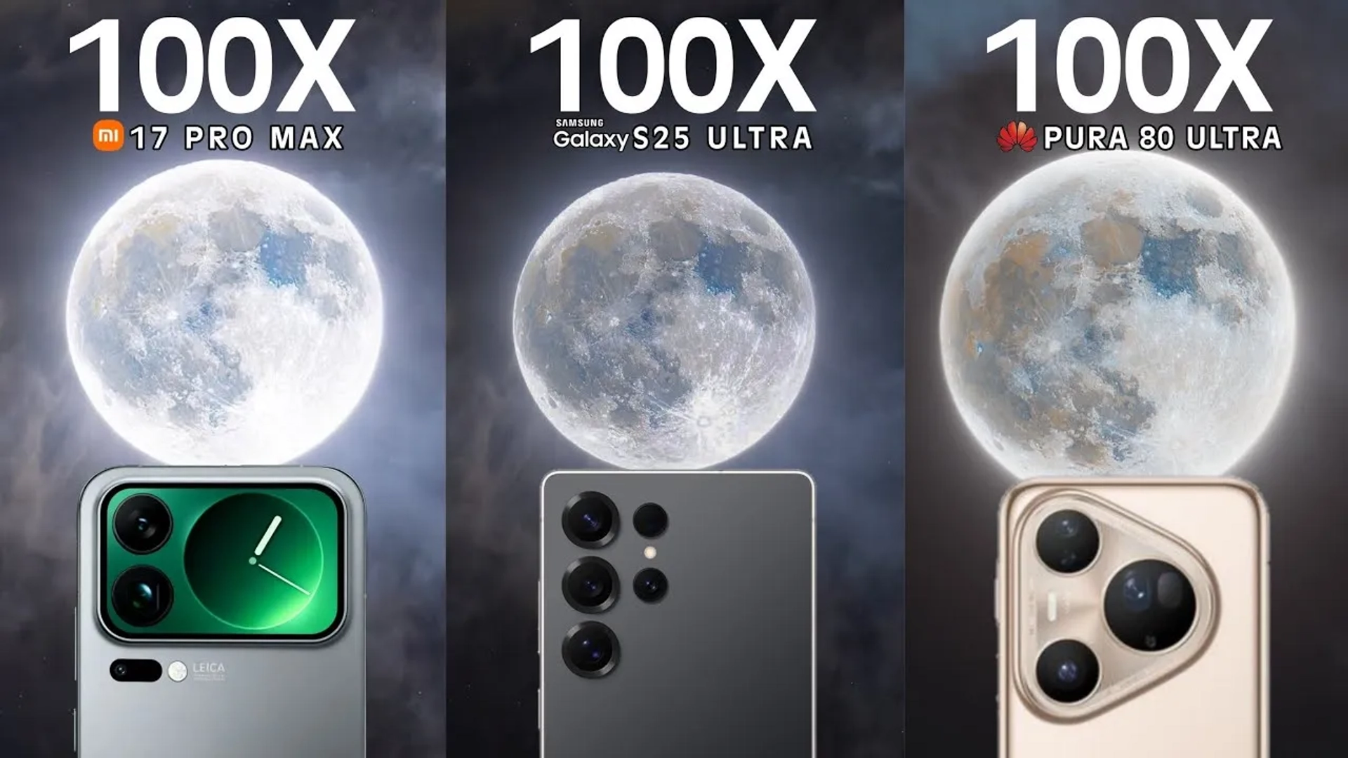 جدال غول‌های دوربین: Xiaomi 17 Pro Max، Galaxy S25 Ultra و Huawei Pura 80 Ultra
