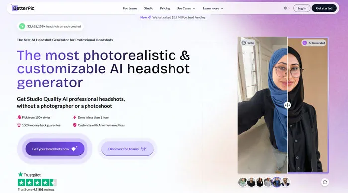 بهترین ابزار ساخت عکس پروفایل با هوش مصنوعی: BetterPic