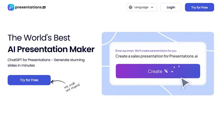ساخت پاورپوینت با هوش مصنوعی Presentations.ai