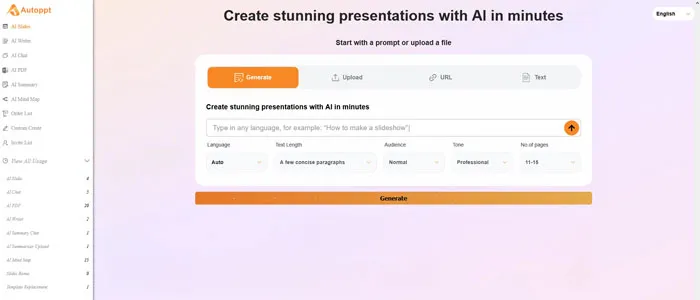 ساخت پاورپوینت با هوش مصنوعی رایگان Autoppt
