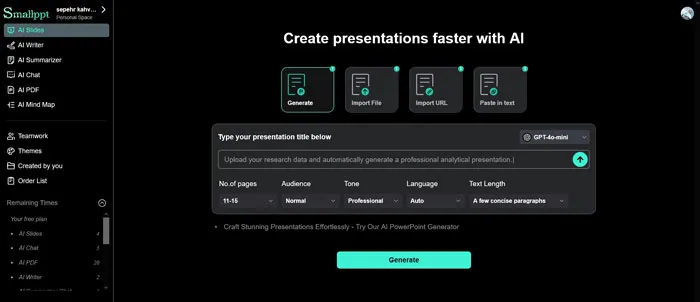هوش مصنوعی سریع Smallppt