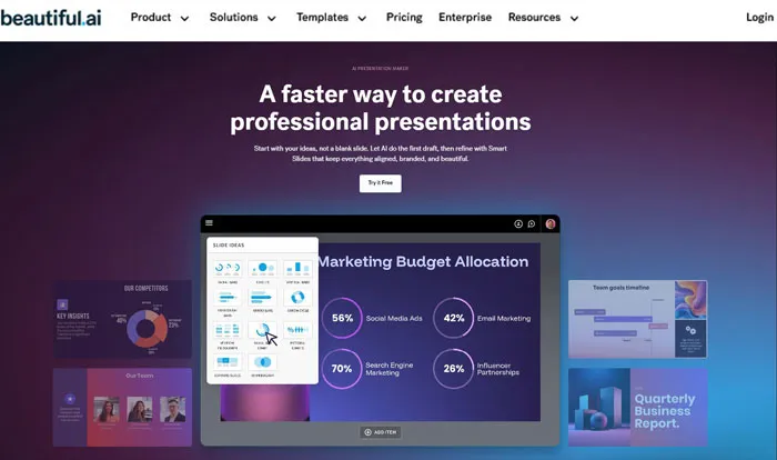 ساخت اسلاید هوشمند با Beautiful.ai