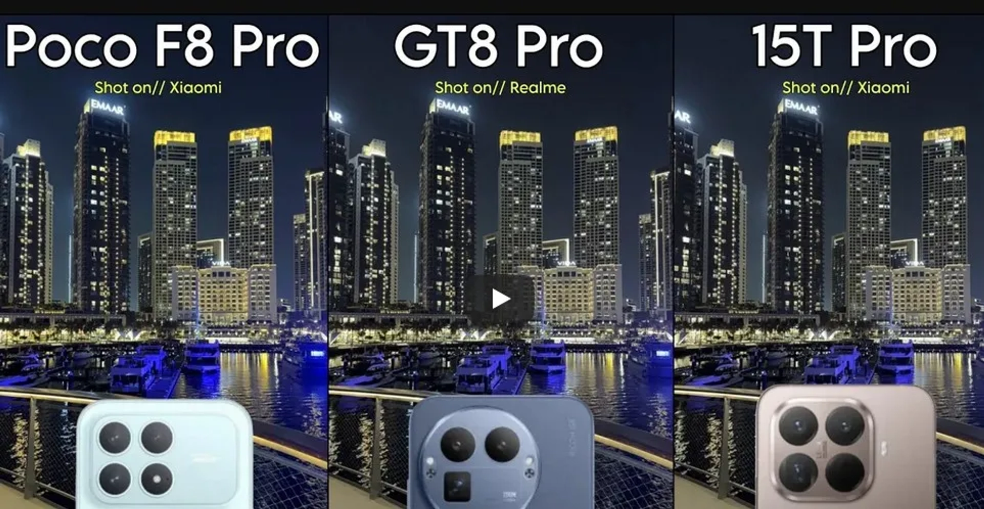 سه‌گانه عکاسی آتشین: مقایسه دوربین Poco F8 Pro، Realme GT8 Pro و شیائومی 15T Pro!