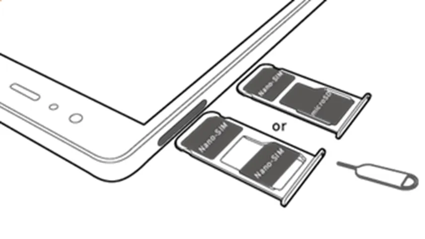 گذاشتن سیم کارت در گوشی هواوی