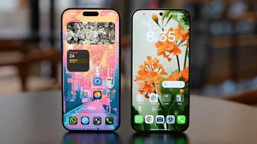 مقایسه صفحه نمایش شیائومی و آیفون 17 پرومکس