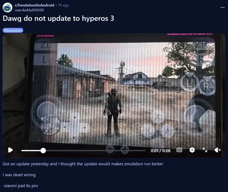 آپدیت HyperOS 3 و افت عملکرد شبیه‌سازها در برخی گوشی‌های شیائومی