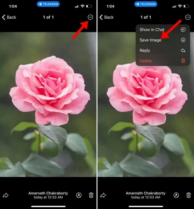 دسترسی به عکس ها و فیلم های ذخیره شده تلگرام در ایفون