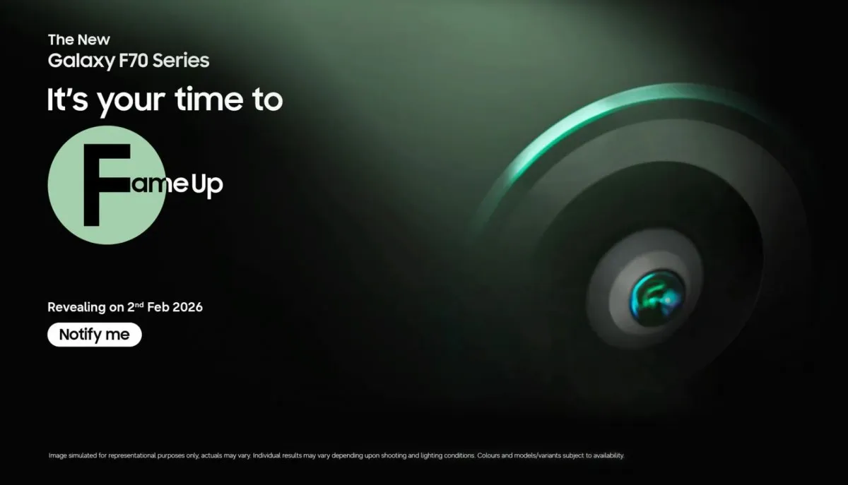تیزر رسمی سری گلکسی F70 سامسونگ در هند منتشر شد