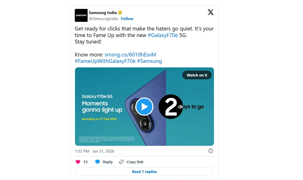 سامسونگ از گلکسی F70e 5G پرده برداشت