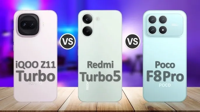 مقایسه شیائومی پوکو F8 پرو ، ردمی توربو 5 و iQOO Z11 توربو | کدام گوشی بهتر است؟