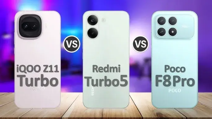 مقایسه شیائومی پوکو F8 پرو ، ردمی توربو 5 و iQOO Z11 توربو | کدام گوشی بهتر است؟