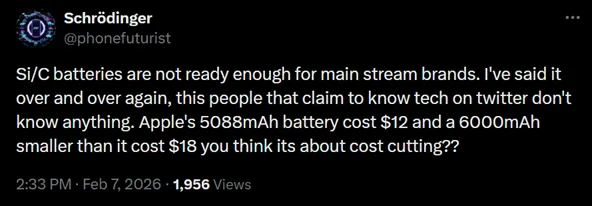 اپل باتری آیفون 17 پرو مکس را ۱۰ برابر قیمت تمام‌شده می‌فروشد