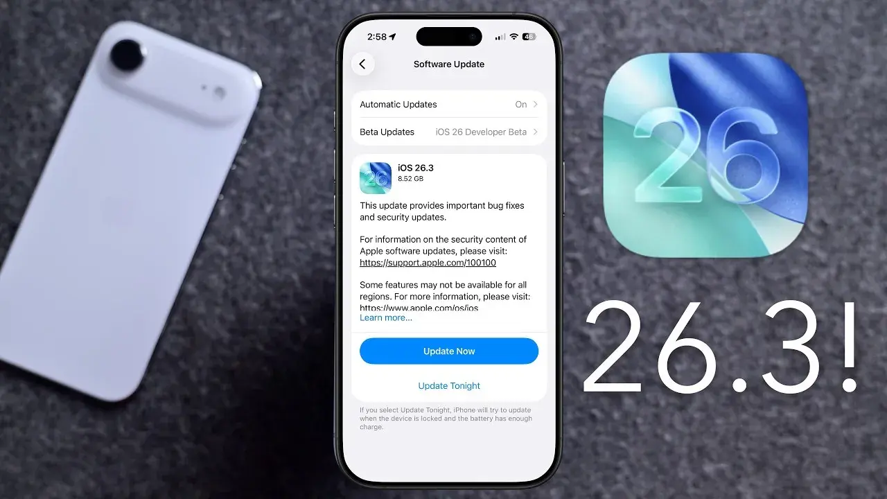 به‌روزرسانی iOS 26.3 منتشر شد؛ قابلیت‌های تازه اپل برای آیفون