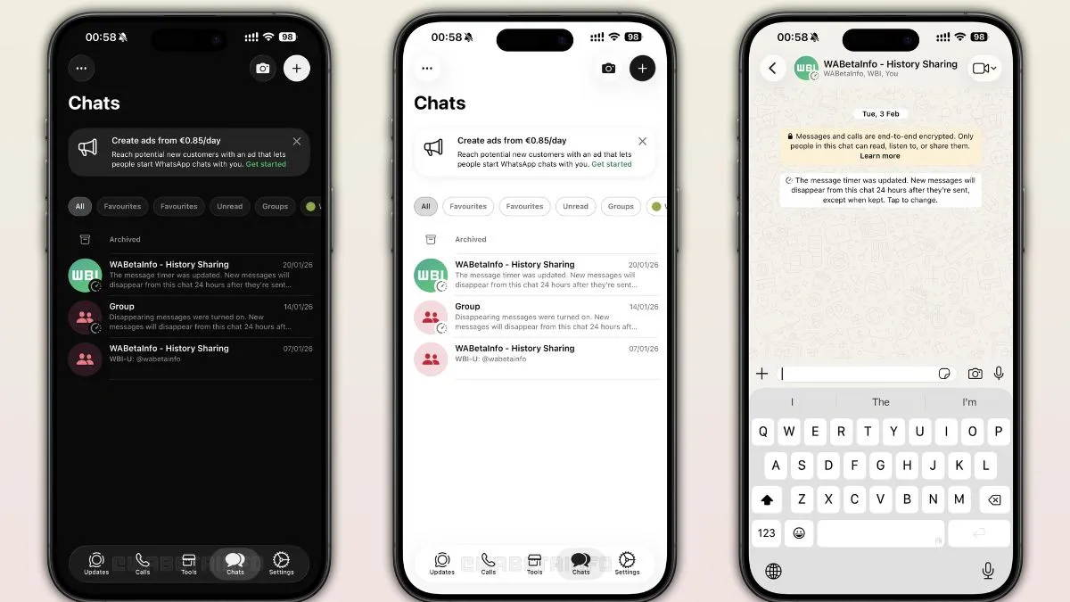 طراحی شیشه‌ای به واتساپ بیزنس می‌آید؟