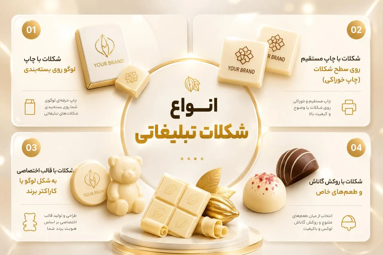 انواع شکلات تبلیغاتی