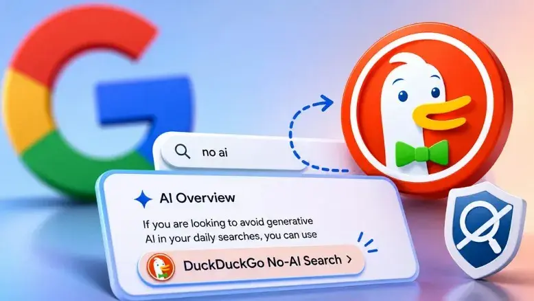 هوش مصنوعی گوگل کاربران را به رقیبش، DuckDuckGo، هدایت می‌کند